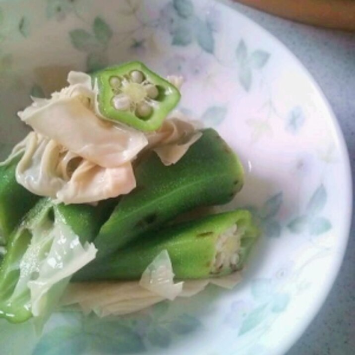 オクラの焼き浸し